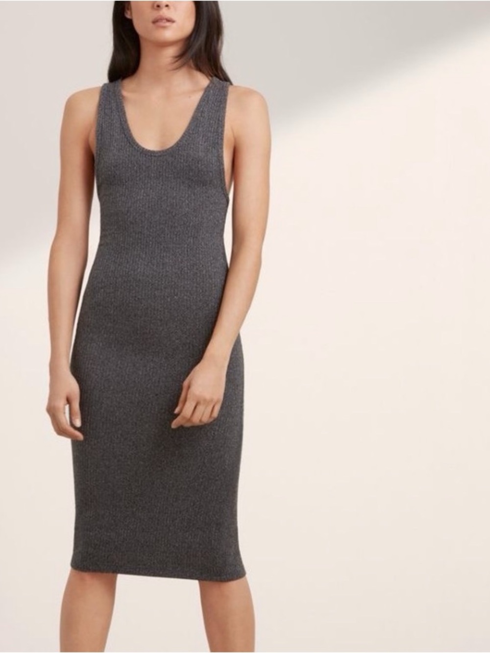 Aritzia x Community Pepper Grey knit tank dress